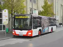 MAN Lion´s City der K-B-S Busreisen GmbH/Schilling Omnibusverkehr GmbH (H�rth), im Einsatz als Airport-Shuttle  K�ln Hbf - D�sseldorf Hbf - D�sseldorf, Messe - Flughafen Weeze (am Niederrhein) .
Aufgenommen am 23.10.2009. Ort: D�sseldorf Hauptbahnhof.