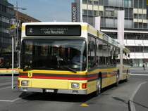 STI Bus BE 456869 mit der Betriebsnummer 69 im Einsatz auf der Linie 2 Am Bahnhof In Thun. Die Aufnahme stammt vom 01.10.2009.