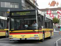 STI Bus BE 572095 Mit der Betriebsnummer 95 im Einsatz auf der Linie 3 am Bahnhof Thun. Die Aufnahme stammt vom 01.10.2009.