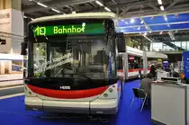 VBSG, St. Gallen Nr. 189 Hess-Doppelgelenktrolleybus am 12. September 2009 an der Ausstellung Suissetraffic in Bern.