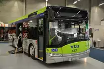 Busland AG, Burgdorf Nr. 15/BE 619'157 Solaris am 12. November 2009 an der Ausstellung Suissetraffic in Bern.