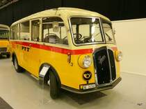 sussie traffic Bern 2009 - Ausstellungst�ck ein Saurer Frontlenker Postauto im Privatbestiz .. Bild vom 13.11.2009