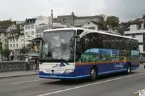 Mercedes Benz Tourismo des Unternehmens  Boll  mit Vollwerbung fr Scheidegg. Aufgenommen am 9. Oktober 2009 in Zrich.