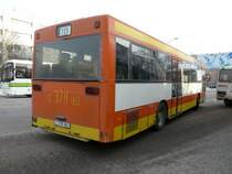 Hier der Bus schrg von hinten, welcher in Kasachstan noch immer mit der Anzeige  Drscheid - Kaub  herum fhrt.