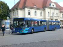 Mercedes-Benz O 405 N (Niederflur-Stadtversion) auf der Linie 805 nach Liebenwalde am S-Bahnhof Oranienburg.