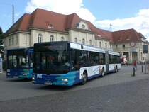 MAN Niederflurbus 3. Generation (Lions City) auf Sonderfahrt am S-Bahnhof Oranienburg.
