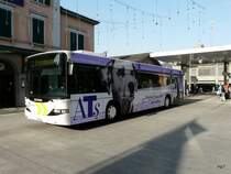 RVBW - Scania-Hess Bus Nr.70  AG 19077 unterwegs auf der Linie 3 bei den Bushaltestellen vor dem Bahnhof in Baden am 20.11.2009