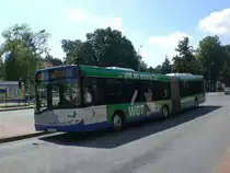 Solaris Urbino auf der Linie 601 nach Teltow Sigridshorst an der Haltestelle Stahnsdorf Waldsch�nke.