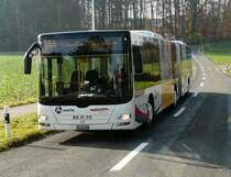 BD WM - MAN Lion`s City  AG 438038 unterwegs auf der Linie 444 bei Oberwil am 20.11.2009