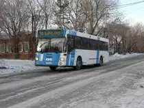 Das dieser MAN tats�chlich nach S�pplingen unterwegs war, m�chte ich bezweifeln. Er f�hrt hier am 16.11.2009 durch Kokshetau. Die Internet-Adresse vom ehemaligen Eigner KVG Braunschweig - www.kvg-braunschweig.de - steht auch noch am Heck. Im Hintergrund sieht man das Heimatmuseum von Kokshetau.