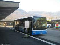 BSW Nr. 346 (MAN Lion's City A20) am 27.11.09 beim Bhf. Sargans