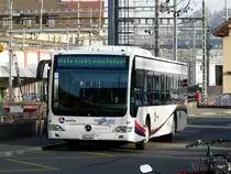Regionalbus Lenzburg - Mercedes Citaro Nr.84 AG 6594 bei den Bushaltestellen neben dem Bahnhof Lenzuburg am 20.11.2009