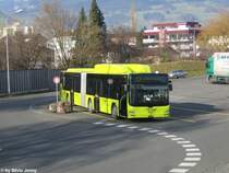 LBA Nr. 5 (MAN Lion's City G CNG) am 27.11.09 in Buchs SG. Neben dem Bhf. Buchs befindet sich ein Parkplatz fr LKW's, der jeweils auch von Bussen der Liechtenstein Bus AG bentzt wird. 
