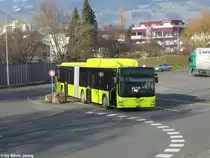 LBA Nr. 5 (MAN Lion's City G CNG) am 27.11.09 in Buchs SG. Neben dem Bhf. Buchs befindet sich ein Parkplatz f�r LKW's, der jeweils auch von Bussen der Liechtenstein Bus AG ben�tzt wird. 