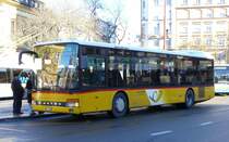 Post - Reisebus K�ssborer Setra NE 112588 beim Busbahnhof in La Chaux de Fonds am 02.02.2007