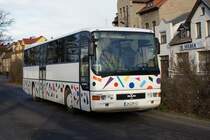 Ein Man Bus der  Ohre Bus Verkehrsgesellschaft mbH  stand am 23.11.2009 am Haldensleber ZOB.