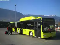 LBA Nr. 13 (MAN A23 Lion's City G CNG) am 27.11.09 in Sargans. In der Regel, wenn kein Bus der Linie 12E f�hrt (Linie 12 30Min Takt, Linie 12E 60Min Takt) f�hrt ein Gelenkbus von Sargans nach Buchs. Zum Einsatz kommen dann die neuen MAN Lion's City G CNG.