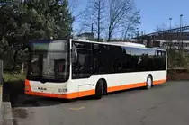 RBS, Worblaufen Nr. 4/MAN am 3. Dezember 2009 (noch ohne Anschriften und Kennzeichen) bei der Garage in Worblaufen.