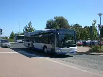 MAN Niederflurbus 3. Generation (Lions City �/T�) auf der Linie 666 nach Nauen Luchcenter am Bahnhof Nauen.