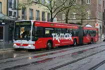 SWN 231 (NE ZS 231) mit Werbung f�r T.k.maxx mit der Linie 848 zum Lukas Krankenhaus am 28.11.2009.