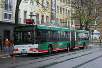 SWN 115 (NE ZS 115) mit Werbung fr Bienefeld Bedachungen.
Am 28.11.2009 an der Schwannstr. in Neuss mit der Linie 854 nach Weckhoven.
