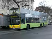 MAN Lion's City DD (Doppelstock) auf der Linie 200 nach Prenzlauer Berg Michelangelostra�e an der Haltestelle Hertzallee.
