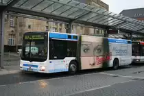 M�bus 0603 (MG XH 1007) mit Werbung f�r MG Connect.
Aufgenommen am HBF M�nchengladbach.