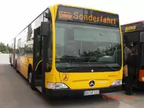 Ein Mercedes Citaro steht als Sonderfahrt im Betriebshof Gruna.