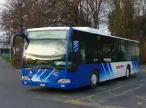 BD/WM - Mercedes Citaro  AG 434493 unterwegs auf der Linie 340 bei den Haltestellen neben dem Bahnhof von Wohlen/AG am 05.12.2009