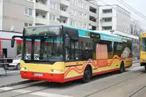 Wagen 2281 (RE VS 2281) mit Werbung f�r ELE am 1.12.2009 an der Buererstr in Gelsenkirchen Horst mit der Linie 260 nach Bottrop ZOB.
