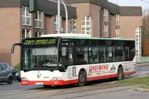 Wagen 2461 (RE VS 2461) mit Werbung f�r Heiming Fenster T�ren.
Aufgenommen an der Buererstr in Gelsenkirchen Horst.