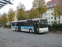 MAN Niederflurbus 1. Generation auf Betriebsfahrt am ZOB/Hauptbahnhof.
