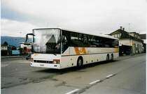 Aus dem Archiv: PTT Regie P 27'812 Setra am 9. Juli 1999 Del�mont, Bahnhof (dieses Fahrzeug wurde zuerst getestet, bevor es sp�ter auch den richtigen Post-Anstrich erhielt!)