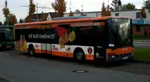 Setra S 300er-Serie NF auf Betriebsfahrt am ZOB Kappeln.