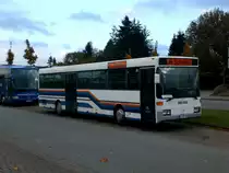Mercedes-Benz O 407 wird im Schulbusverkehr eingesetzt und befindet sich am ZOB Kappeln.
