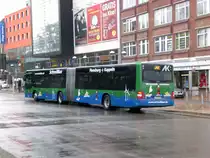 MAN Niederflurbus 3. Generation (Lions City �/T�) auf Betriebsfahrt am ZOB.
