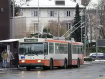 TL - Saurer Trolleybus Nr.887 unterwegs auf der Linie 3 in Lausanne am 19.12.2009