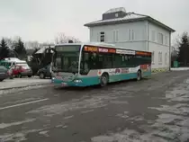 Ein BRN Bus in Meckesheim als Schienenersatzverkehr nach Aglasterhausen.