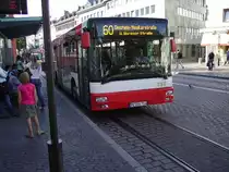 Ein MAN der MVG in Mainz am Schillerplatz.