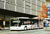 FART Locarno Nr. 26/TI 185'726 Mercedes Citaro am 21. November 2009 Locarno, Bahnhof (mit Vollwerbung f�r den  Corriere del Ticino )