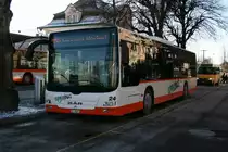 RegioBus, Gossau, Nr. 24 (SG 88'221, MAN Lion's City A21, 2009) am 3.1.2010 in Gossau SG. 