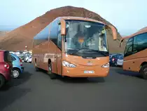 Scania Irizar beendet seine Tour durch den Nationalpark Timanfaya/Lanzarote im Januar 2010