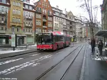Bernmobil Nr. 807 (Volvo 7700A CNG) am 7.1.10 bei der Hst. Monbijou