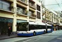 VMCV Clarens Nr. 14 Van Hool Gelenktrolleybus am 12. Dezember 2009 Montreux, Escaliers de la Gare