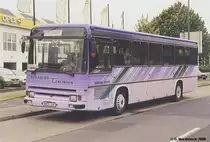 Renault R 312 Linienbus
Eine eher seltene Erscheinung auf deutschen Stra�en d�rften die etwas �lteren Renault-Linienbusse wie dieser R 312 sein. Dieses
apart lackierte Exemplar wird von der Firma Terlinden aus Nettetal im Auftragsverkehr f�r die Busverkehr Rheinland eingesetzt
