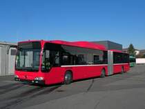 Zu Gast in Basel, Fabrickneuer Mercedes Citaro von Bernmobil mit der Bertiebsnummer 842 auf dem Hof der Garage Rankstrasse. Die Aufnahme stammt vom 03.01.2010.