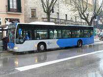 07.01.10,MB-CITARO der EMT an der Placa del Mercat Weyler in der Inselhauptstadt Palma de Mallorca.