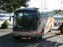 13.01.10,SCANIA Irizar am Hafen von Porto Cristo auf Mallorca.