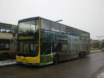 MAN Lion's City DD (Doppelstock) auf der Linie 200 nach Prenzlauer Berg Michelangelostra�e an der Hertzallee.
