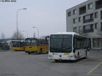 Generationentreffen am 15.1.2010 beim Bhf. Laufenburg; v.l.n.r: MAN A20 Nr. 4 (PU Obrist), Saurer RH 580-25 Nr. 3 (PU Obrist), Mercedes CitaroII O530� Nr. 72 (PU Eurobus/Knecht). F�r welchen Wagen w�rdet ihr euch wohl entscheiden? :-)